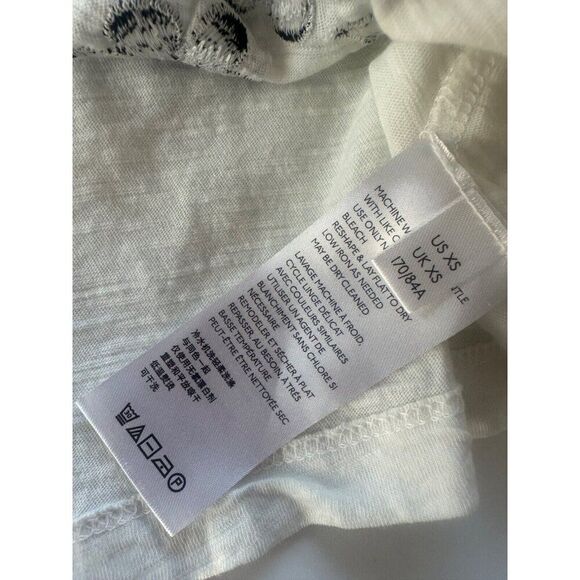 Anthropologie Annie Embroidered Off-The-Shoulder White & Black Boho Size XS NWT - Picture 6 of 10